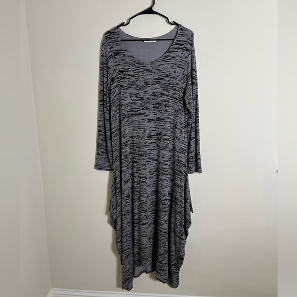 Bryn Walker Black and Gray Maxi Dress Size L - Picture 2 of 11